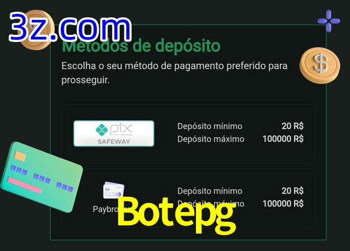O cassino Botepg oferece uma grande variedade de métodos de pagamento